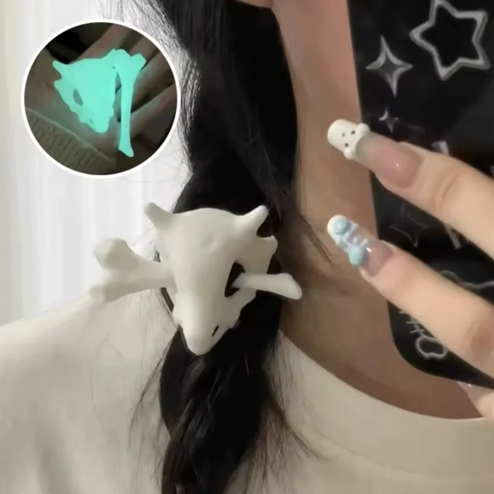 Pokemon Unique Cubone Hair Stick Clip Glow In The Dark